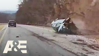 Aggressive Driver SLAMS into Granite Wall at Highway Speed  Road Wars  A&E