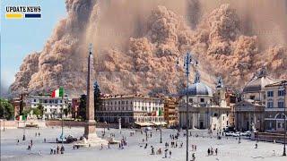 Campi Flegrei Supervolcano ALERT  1 hour before sunset  As earth rise  Rumble sound cross plain