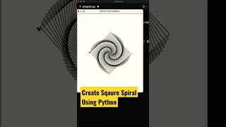 Coding status Python Square Spiral Pattern turtle #shorts #coding #programming