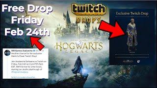 Hogwarts Legacy  Free Twich Drop To Getting Free Merlin Cloak Today Friday 24th