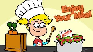   Childrens song Enjoy Your Meal - Funny food Song - Hooray Kids Songs & Nurserey Rhymes