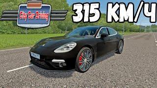 315 кмч на Порше Панамера  City Car Driving + Logitech G29