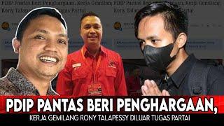 PDIP Pantas Beri Penghargaan Kerja Gemilang Rony Talapessy Diluar Tugas Partai