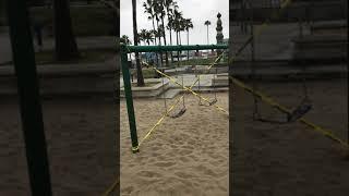 Venice Beach shuttered playground stay at home order 32220