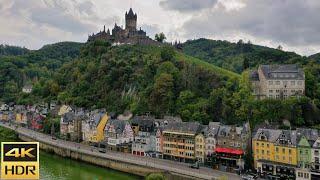 Mosel River Moseltal - Germany 4K - Burg Cochem Ehrenburg ...