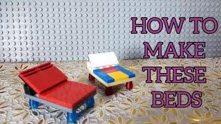 How to make 2 types of amazing modern beds in Lego  part 1 