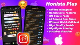 Honista Devloper Mode Settings 2023  Honista iOS Emojis+iOS Fonts  Full iOS Instagram Honista v6