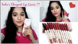 MN ME NOW TRUE LIPS LIPLINER SWATCHES & REVIEW  CHEAPEST LIPLINERS  SUNNY AND TWINKLE