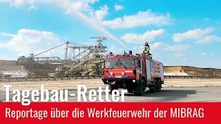 Werkfeuerwehr im Braunkohle-Tagebau