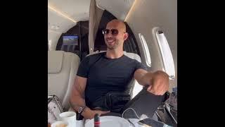 ANDREW TATE EATING KFC IN PRIVATE JET