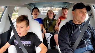 What did I hit? Hilarious Tesla Model 3 Performance Reactions  Acceleration & Launches