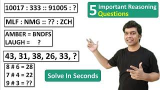 5 Important Reasoning Queations  Reasoning Tricks  Maths Tricks  imran sir maths