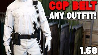 How To Get The REAL COP BELT On Any Outfit Glitch In Gta 5 Online 1.68 NO TRANSFER GLITCH