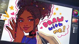  draw with me  how to open commissions how i started my art career  CLIP STUDIO PAINT