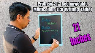 Proffisy 21 Inches Rechargeable Multi colour LCD Writing Tablet️️   Unboxing and First Impressions