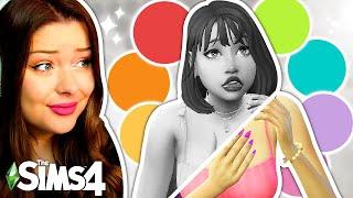 I Tried Making Rainbow Sims.. But I Cant See Any Colour??  Sims 4 Black and White CAS Challenge