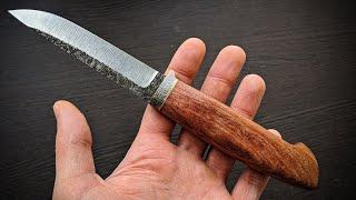 Сделал охотничий нож из мехпилы быстрореза Р6М5  making a hunting knife from a saw