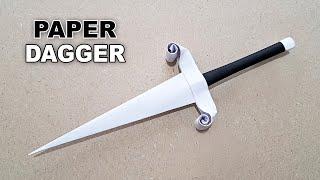 DIY - A4 KAĞITTAN HANÇER NASIL YAPILIR -  Origami Dagger  Origami Knife 