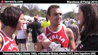 Maratona di Parigi 2010 - Interviste allarrivo Frigerio Volpi Brizzi Guglielmucci