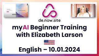 Nowsite myAI Beginner Training with Elizabeth Larson English 10.01.2024