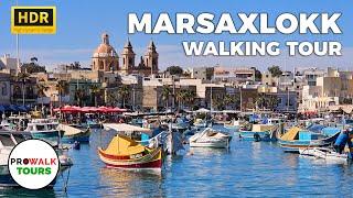 Marsaxlokk Malta Walking Tour HDR 4K 60fps with Captions - Prowalk Tours