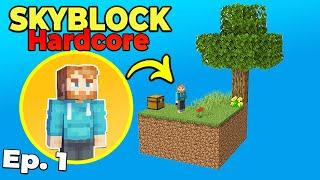 I Tried Minecraft Skyblock but its HARDCORE Survival #1