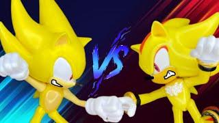 Super Sonic Vs Super Shadow - Stop Motion