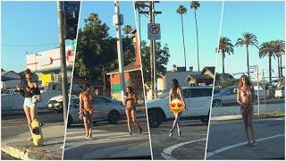 Figueroa Street Real Life 4K HDR Road Trip Video Los Angeles