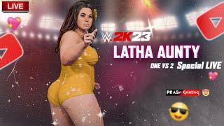 Latha Aunty VS Roman & Logan Paul  WWE 2K23 Intergender LIVE - Oct 13 2024