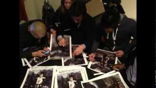 Me and the DBZ Family signing DBZ T-shirts and posters