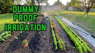 Easy And Simple Overhead Irrigation System for Vegetable garden under $40 - Dummy Proof too