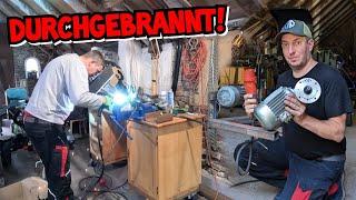 Projekt Holztrommel  Das 400V Experiment 🫣  Motor kommt dran  Mr. Moto