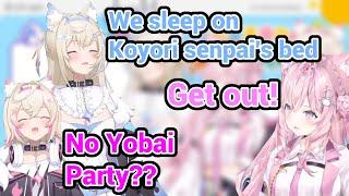 Fuwamoco Asking Koyori. Why no Sleepover? Why no Yobai Party??