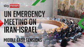 Watch UN Emergency Security Council meet as Middle East tensions rise between Israel and Iran