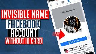 How to Make Invisible Name on Facebook 2024   How to Hide Name on Facebook  English