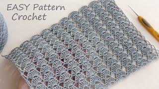 Проще простого  УЗОР КРЮЧКОМ вязание для начинающих  SUPER EASY Pattern Crochet