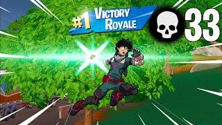 33 KILLS SOLO AS DEKU IN FORTNITE