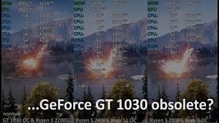 Ryzen 3 2200G vs Ryzen 5 2400G vs GeForce GT 1030 Far Cry 5