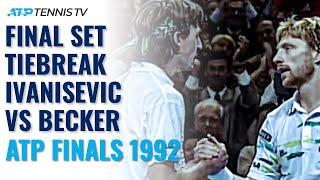 Boris Becker vs Goran Ivanisevic Crazy Final Set Tiebreak  1992 ATP Tour Finals