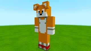 Minecraft How To Make a Miles Tails Prower Sonic the Hedgehog Tutorial