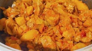 тушёная капуста с картошкой и мясом  Самый вкусный рецепт приготовления