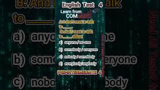 English Pre-Intermediate 4 Test 4      #EnlgishTests #EnglishGrammer