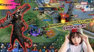 CARRY YOUTUBER PAKE RACCOON Fun Match ft. Kimi Hime VS BKent - MARVEL Super War #kingyuutv