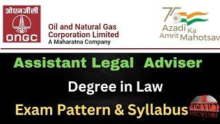 ONGC Notification out 2022. Assistant Legal Adviser Recruitment through CLAT 2022 for LLM in ONGC