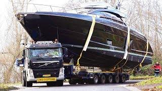 Slippery Yacht Loading  Heavy Haulage to the Pontoon