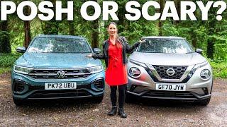 Whats the best small SUV? VW T-Roc vs Nissan Juke comparison review