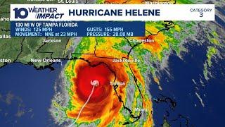 Tracking Hurricane Helene Helenes winds batter Florida as Category 3 storm races toward the coast