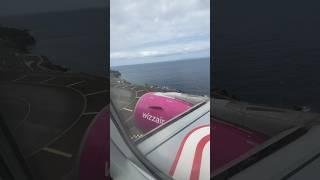 Wizzair A321neo TOUCHDOWN at Funchal Airport Madeira  Huge applouse in the cabin