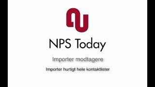 Importer modtagere - NPS Today