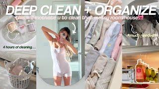 extreme DEEP CLEAN + ORGANIZE with methe entire house *will motivate you*